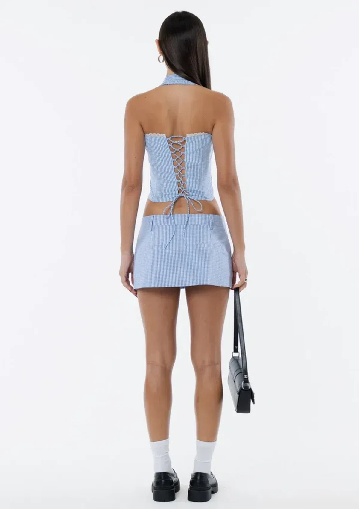 Jagger and Stone Sabrina Set in Blue Gingham Size Small - Image 2