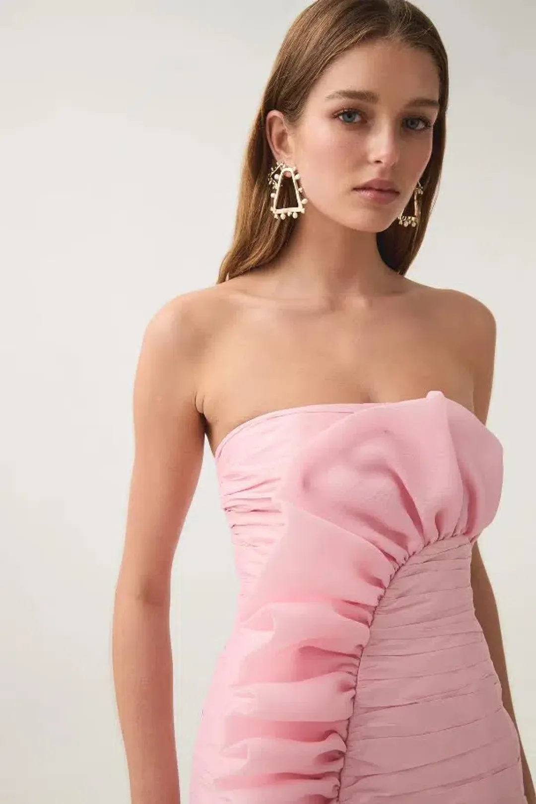 🩷 AJE Telma Ruffle Micro Mini Dress – Pink Quartz – Size AU 12 🩷 for rent on The Volte - main image