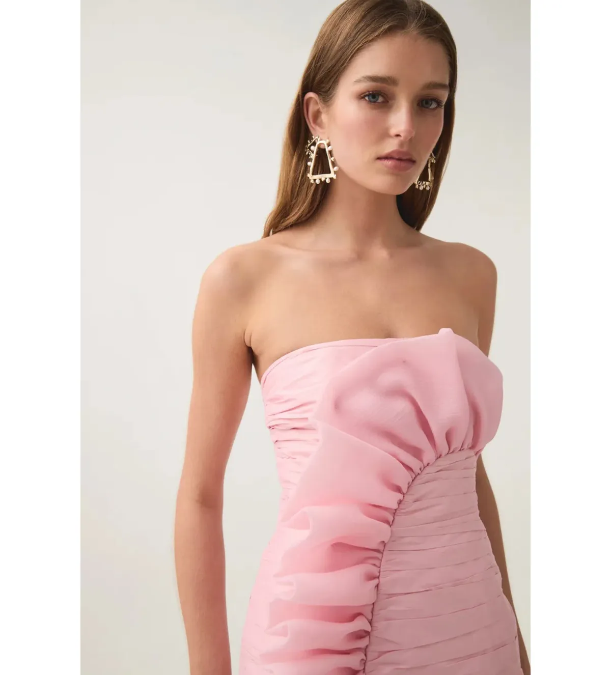 Aje Telma Ruffle Mini Dress in Pink Quartz Size AU12 - Image 3