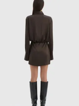 Sir Sorrento Shirtdress in Chocolate Size 2/10 for rent on The Volte - image 3