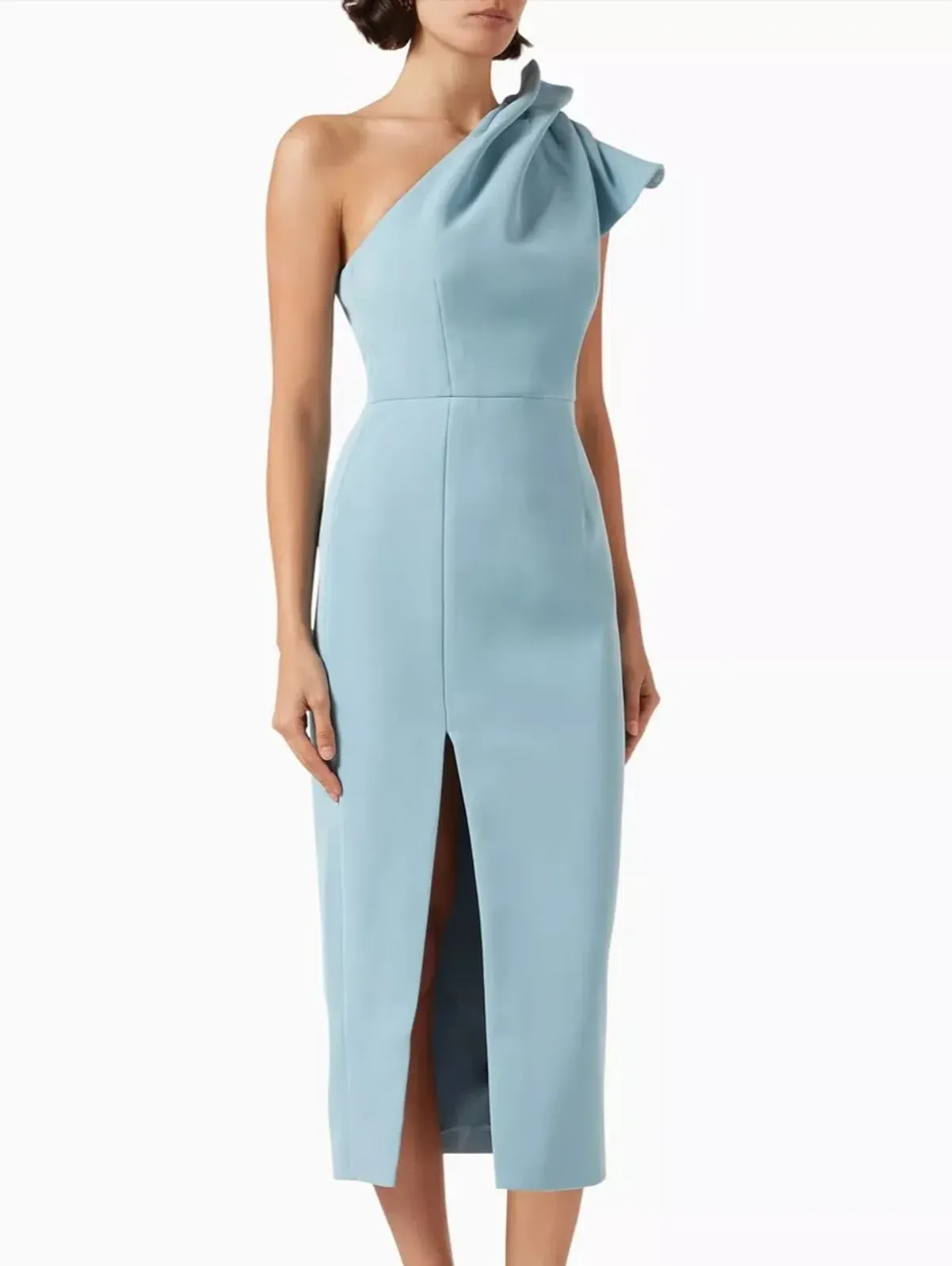 Mossman Expectation Midi dress in aqua Size 10 for rent on The Volte - main image