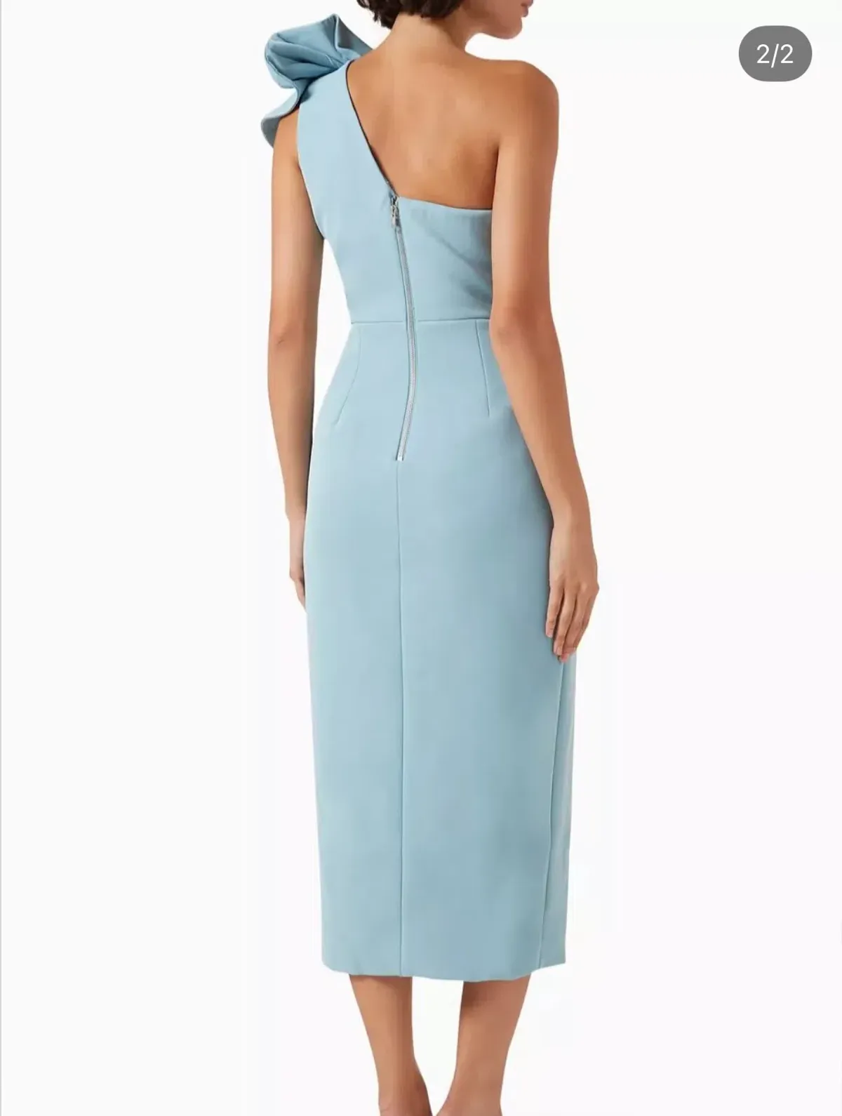 Mossman Expectation Midi dress in aqua Size 10 - Image 2