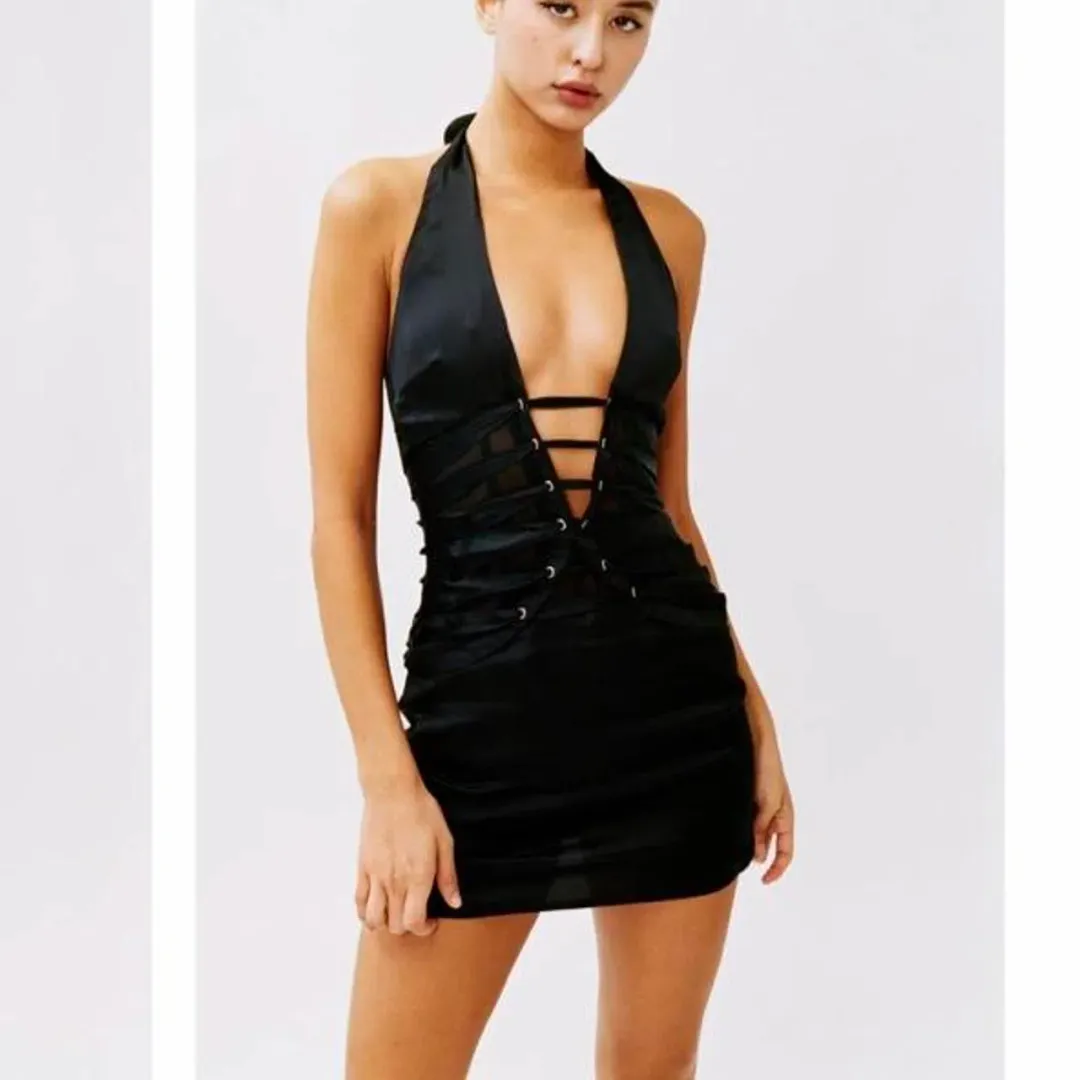 With Jean Black harlow mini dress Size XS for rent on The Volte - main image