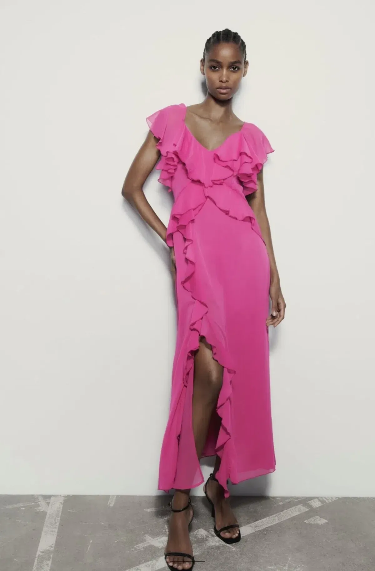Zara Ruffle Maxi Dress - Image 1