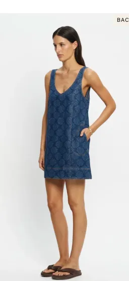 Kivari Ilaria Denim Mini Dress for rent on The Volte - image 2