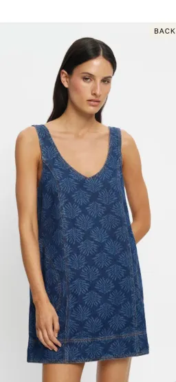 Kivari Ilaria Denim Mini Dress for rent on The Volte - image 4