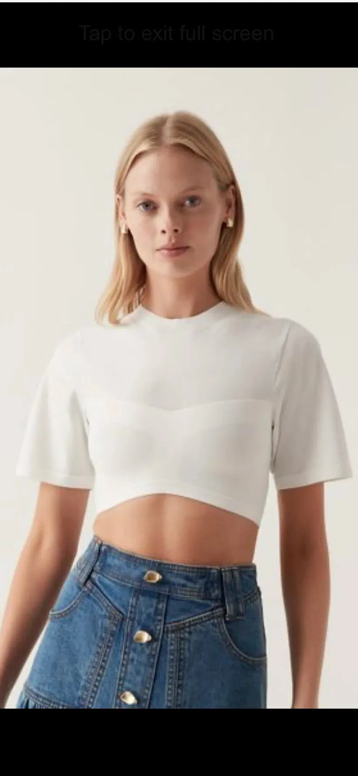 Aje edita knitted bustier crop top for rent on The Volte - main image