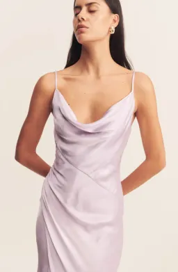 Shona Joy La Lune Cowl Neck Midi Dress - Lilac size 6 for rent on The Volte - image 2