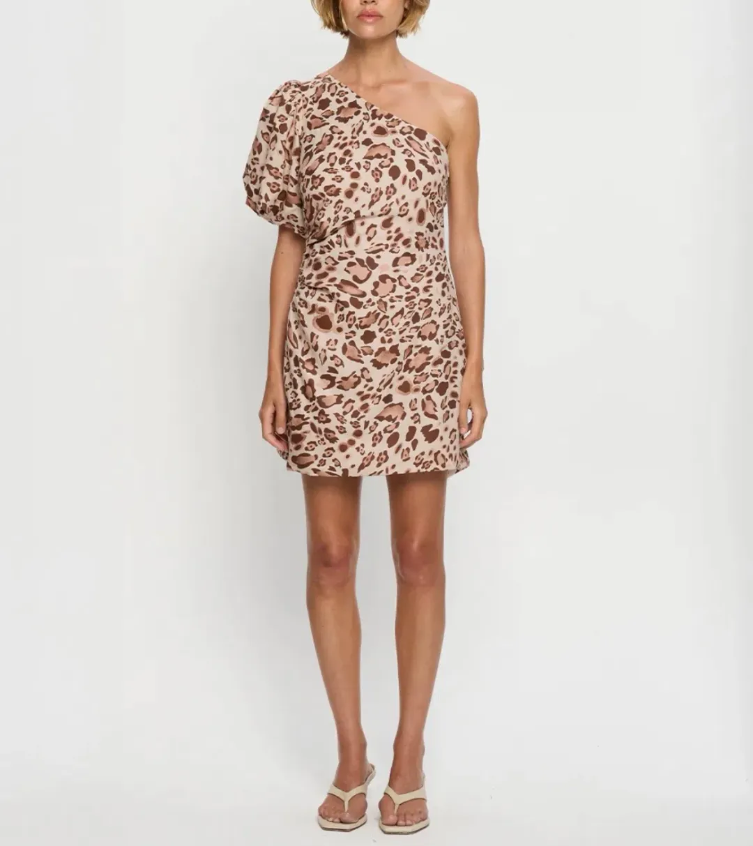 Kivari - Paris Mini Dress in Leopard for rent on The Volte - main image