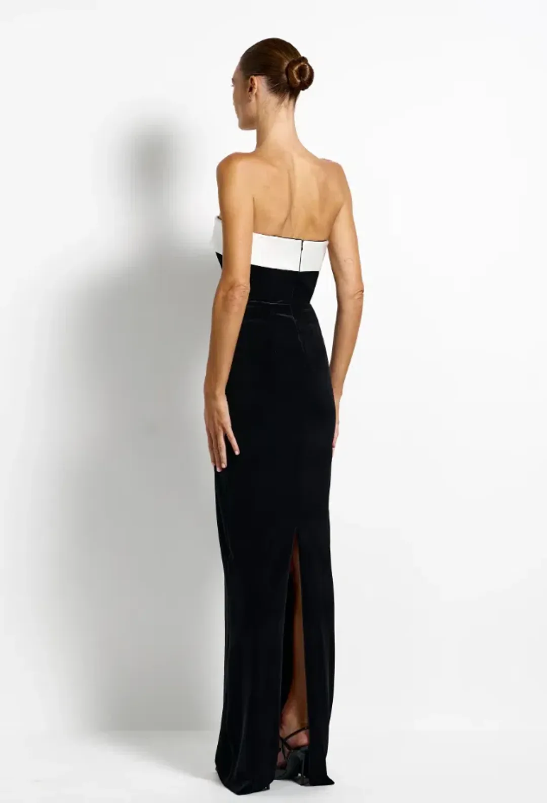 Effie Kats Madison Gown - Black Velvet Size M for rent on The Volte - main image