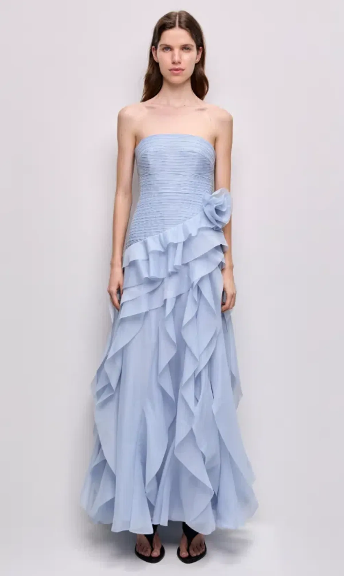 AJE Canyon Gown Cloud Blue Size 6 for rent on The Volte - main image