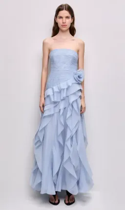 AJE Canyon Gown Cloud Blue Size 6 for rent on The Volte - image 1