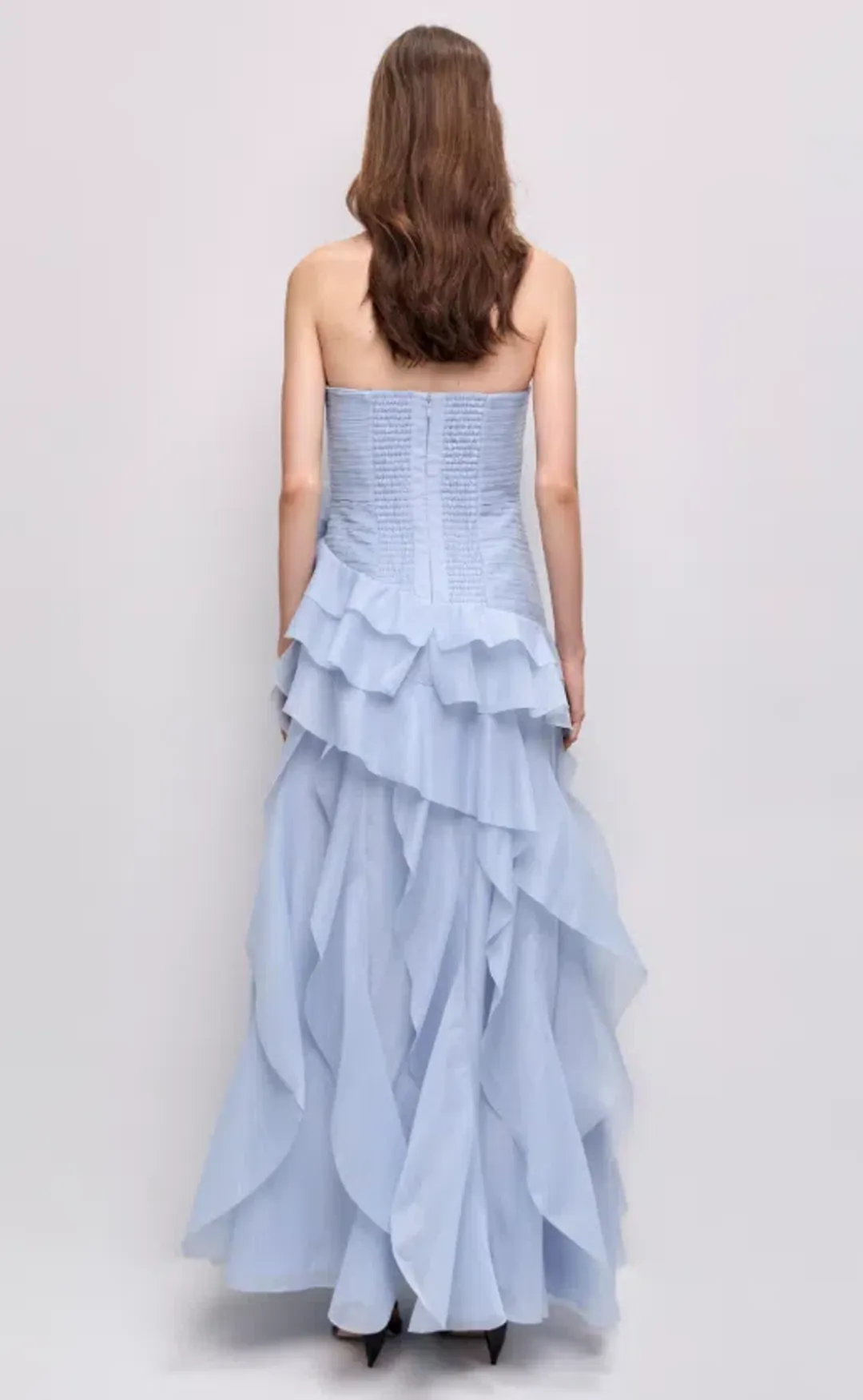 AJE Canyon Gown Cloud Blue Size 6 for rent on The Volte - main image