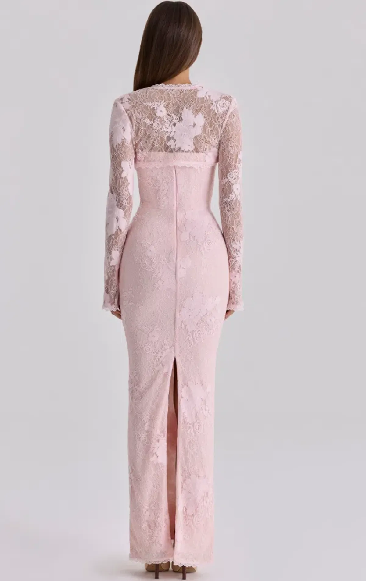 House of CB Lucienne pink lace maxi dress Regular Cup Size M - Image 3