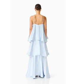 Elliatt Tilly Tiered Maxi Dress in Blue Size L/AU 12 for rent on The Volte - image 5