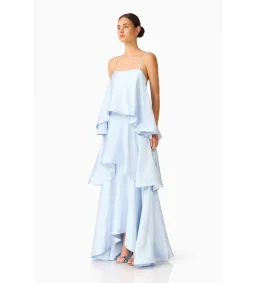 Elliatt Tilly Tiered Maxi Dress in Blue Size L/AU 12 for rent on The Volte - image 3