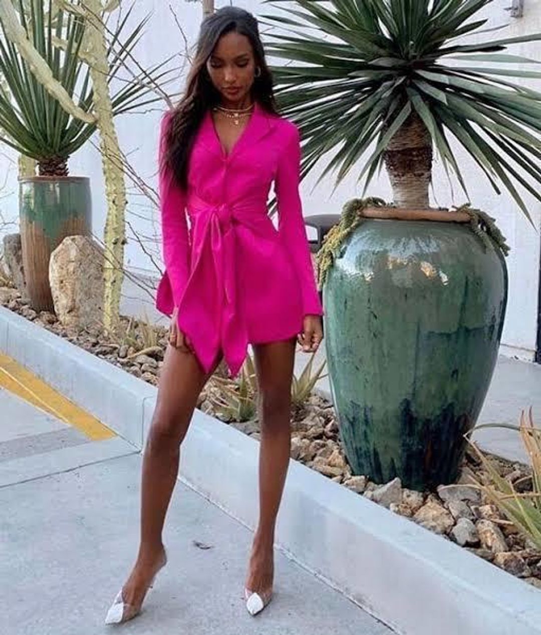 MISHA Teagan Dress Pink Size 8/S for rent on The Volte - main image