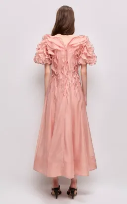 AJE Seraphina Midi Dress Stone rose Size 8 for rent on The Volte - image 2