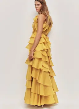Aje Cleo Gown size 8 Chartreuse for rent on The Volte - image 4