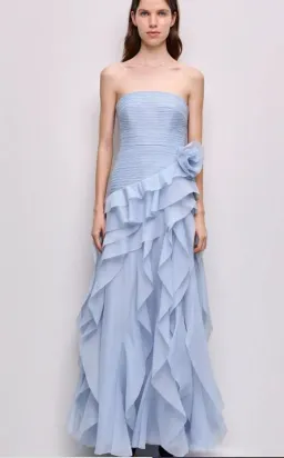 Aje Canyon Gown in Blue Size 6 for rent on The Volte - image 1