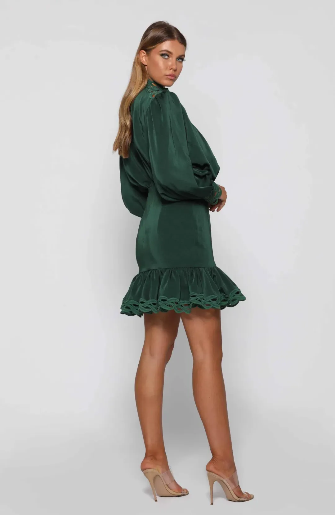 Elle Zeitoune Leonardo Dress Forest Green Size 8 for rent on The Volte - main image
