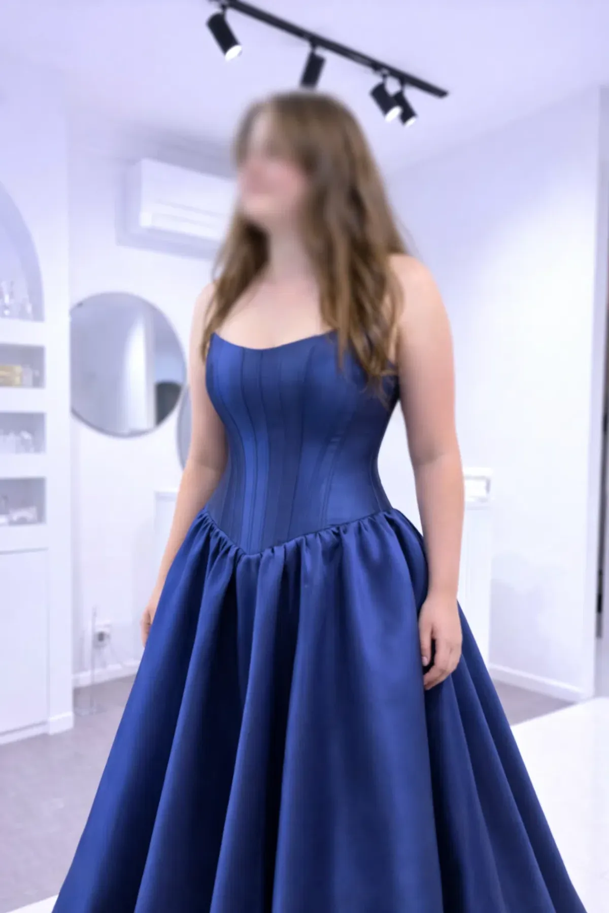 Francesca – Mikado Navy Formal Dress - Size 12 - Image 4