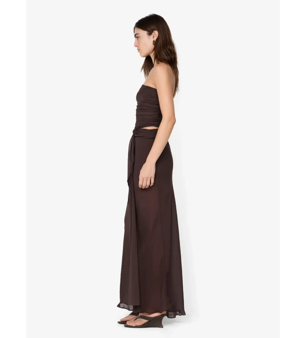 Bec & Bridge Jehnaya Strapless Maxi Dress in Dark Chocolate Size AU10 - Image 2