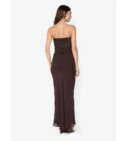 Bec & Bridge Jehnaya Strapless Maxi Dress in Dark Chocolate Size AU10 for rent on The Volte - image 4