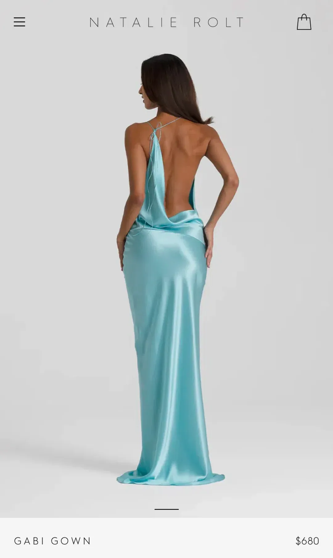 Nat Rolt Turquoise Gabi Gown size 8 for rent on The Volte - main image