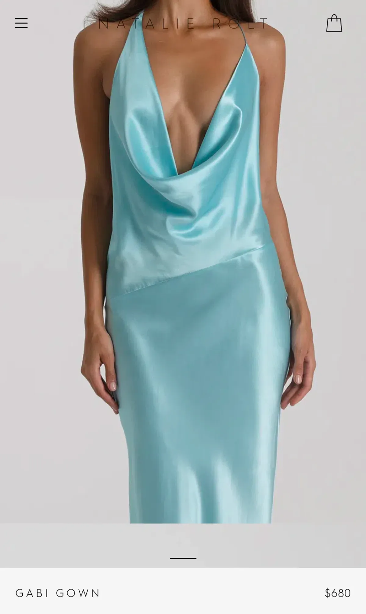 Nat Rolt Turquoise Gabi Gown size 8 - Image 4