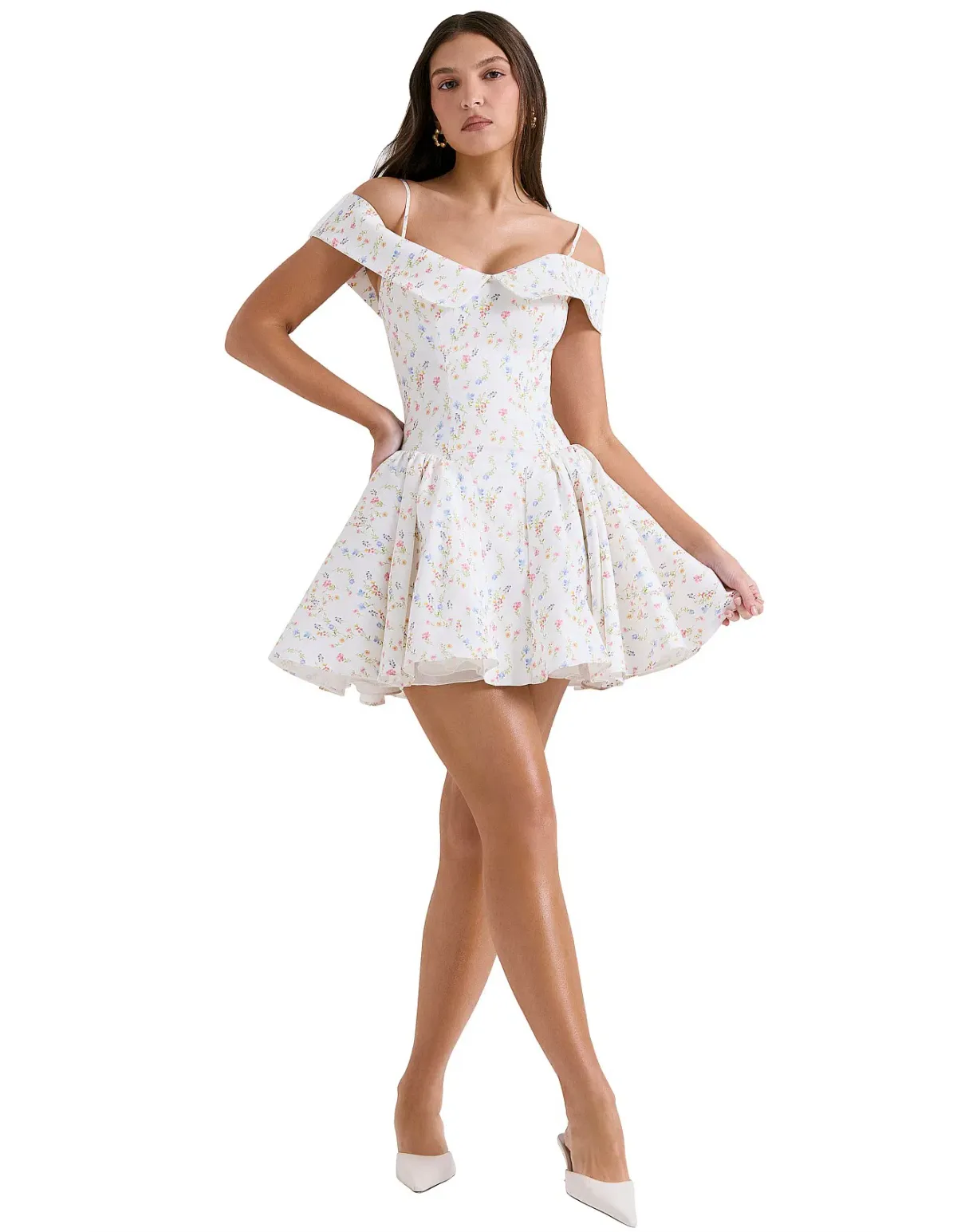 ELIDA PRINT CORSET MINI DRESS - Image 2