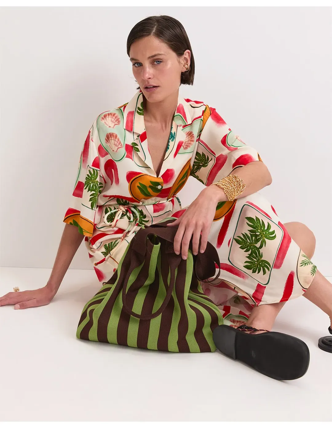 Sportscraft Bliss Shirt Mini Dress Multi Size 14 for rent on The Volte - main image