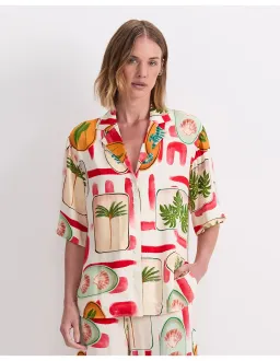 Sportscraft Bliss Short Sleeve Shirt Multi Size 14 for rent on The Volte - image 1