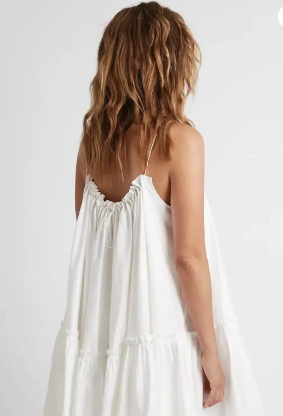 Aje Midsummer Swing Dress Ivory size 8 for rent on The Volte - main image