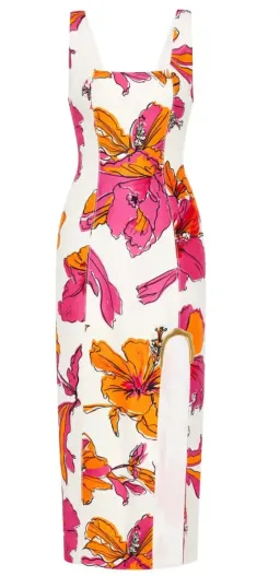 Aje Flourish Hibiscus Midi Dress size 6 for rent on The Volte - image 1