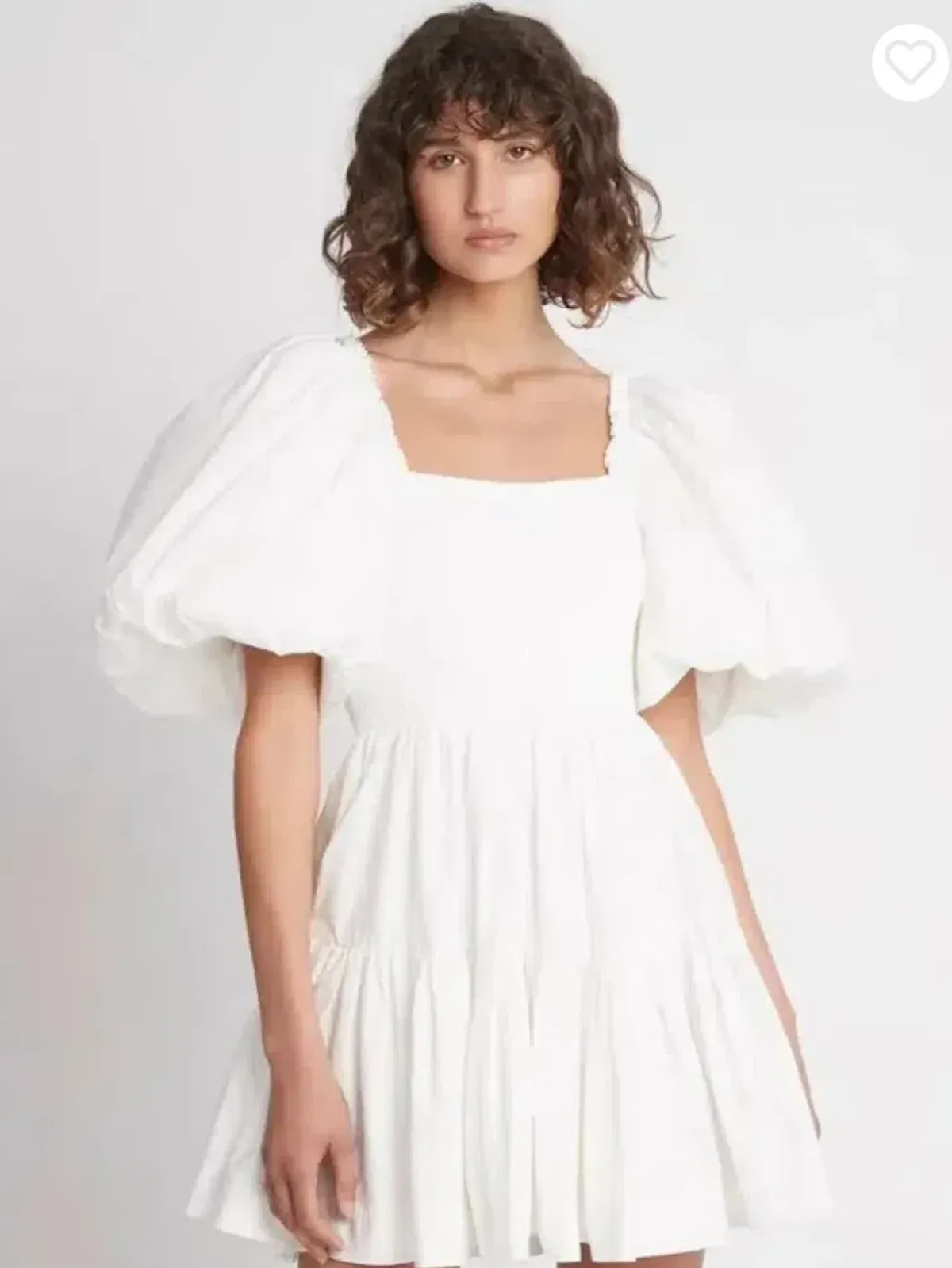 Aje Casa Puff Sleeve Mini White size 6 - Image 4