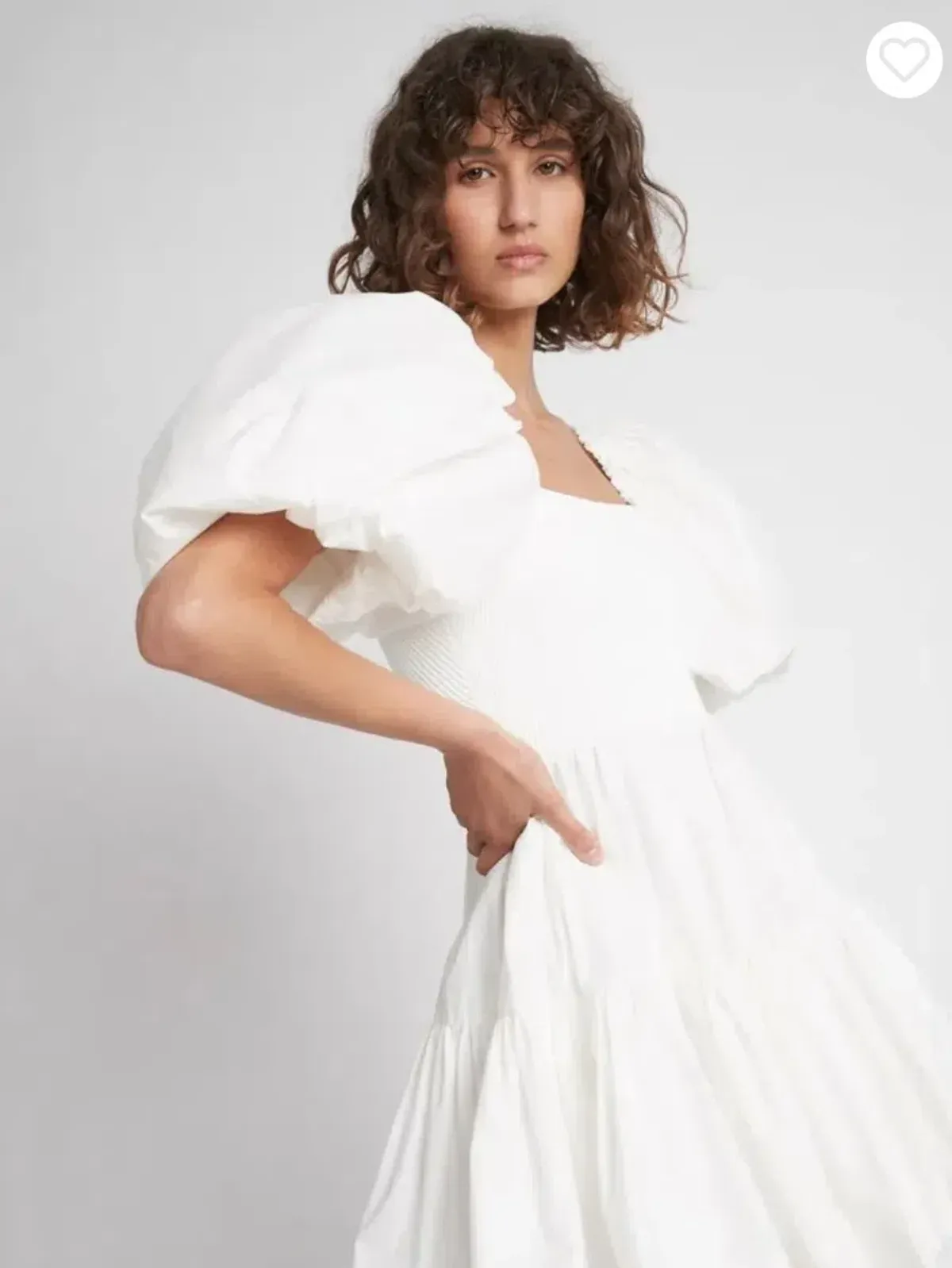 Aje Casa Puff Sleeve Mini White size 6 - Image 3