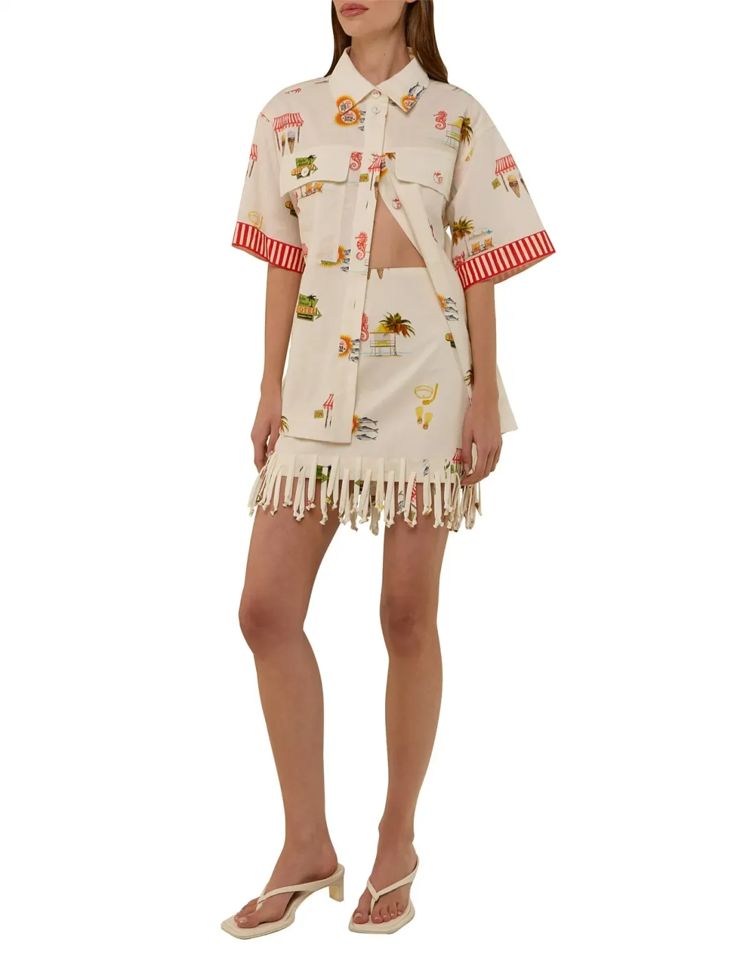 Palm Noosa Tropicana Skirt Orange Size 14 for rent on The Volte - main image