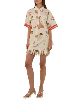 Palm Noosa Tropicana Skirt Orange Size 14 for rent on The Volte - image 3