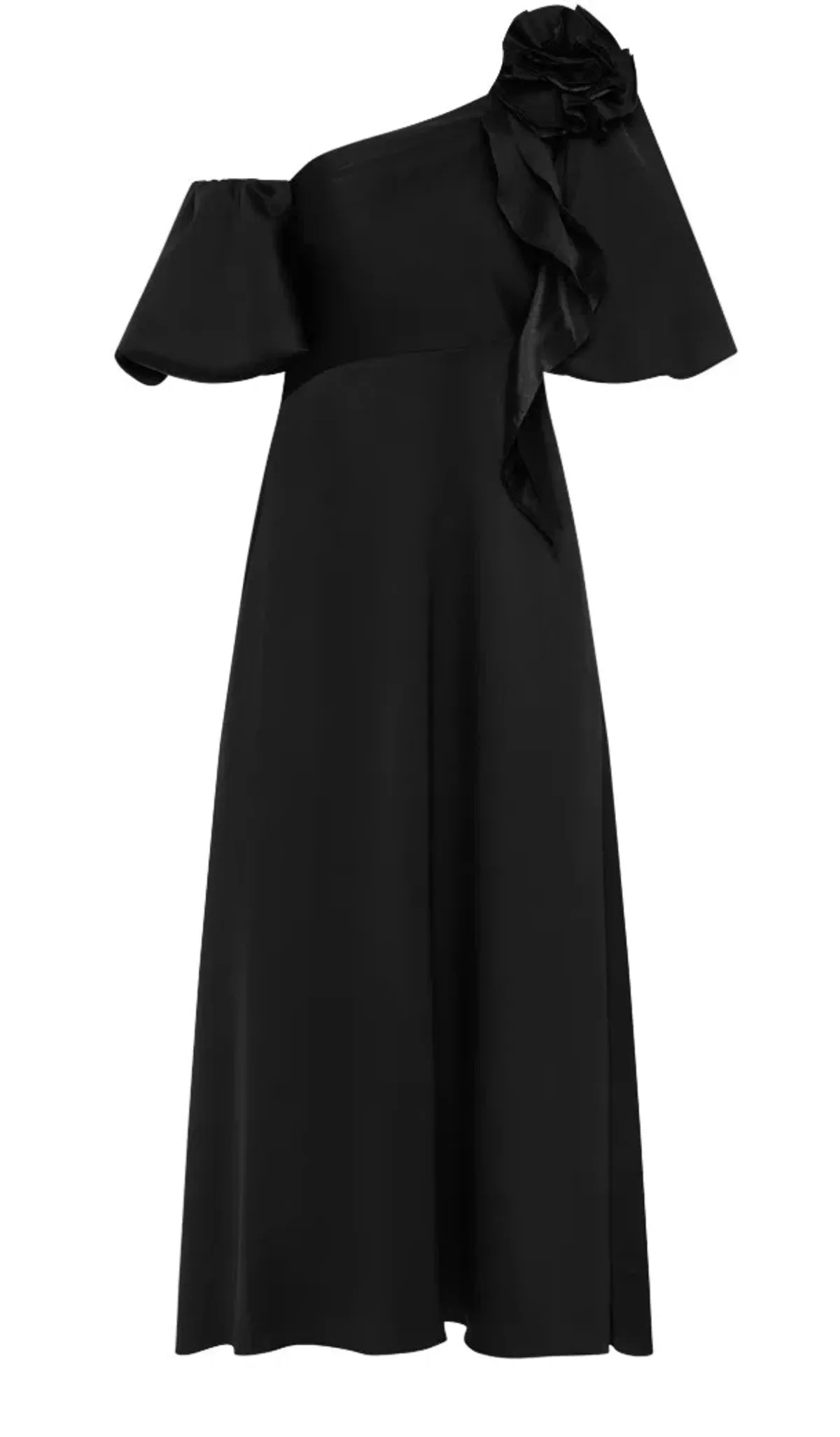 Aje Magnetic Draped Midi Dress Black size 8 - Image 1