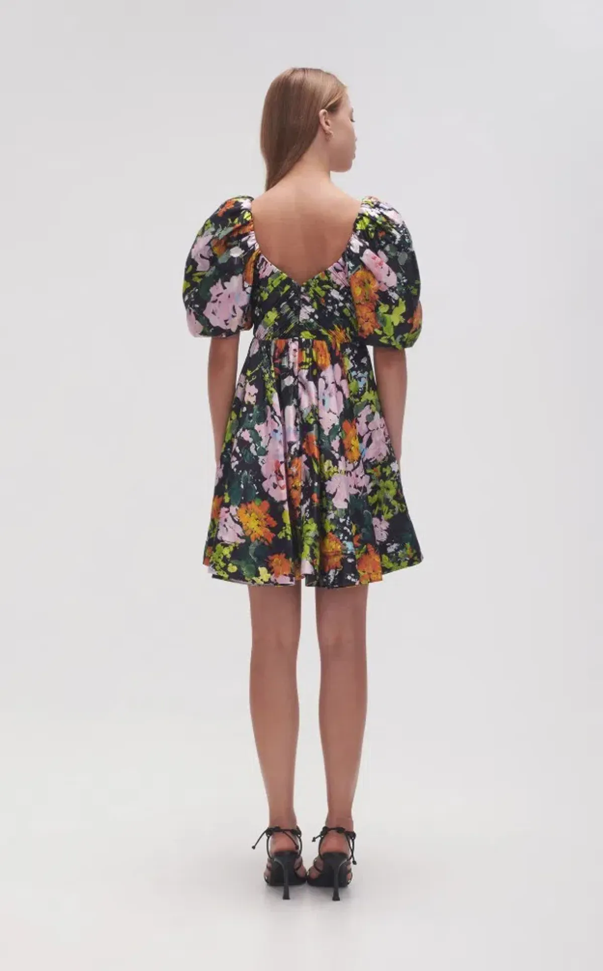 Aje Gabrielle Plunge Mini Dress Midnight Floral size 8 - Image 1