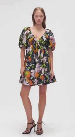 Aje Gabrielle Plunge Mini Dress Midnight Floral size 8 for rent on The Volte - image 4