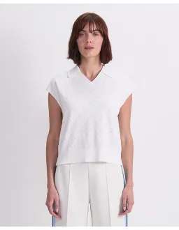 Sportscraft Maxine Milano Argyle Knit Top Cream Size 4 for rent on The Volte - image 1