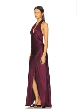 💜 BEC and BRIDGE Elisia Wrap Maxi Dress – Plum / Burgundy – Size AU 10 💜 for rent on The Volte - image 7