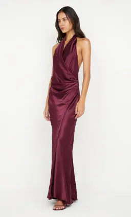 💜 BEC and BRIDGE Elisia Wrap Maxi Dress – Plum / Burgundy – Size AU 10 💜 for rent on The Volte - image 2