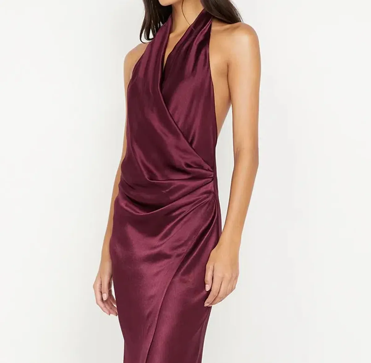 💜 BEC and BRIDGE Elisia Wrap Maxi Dress – Plum / Burgundy – Size AU 8 💜 - Image 4