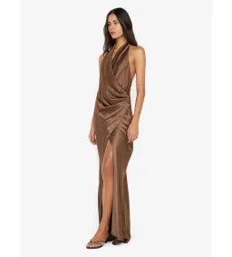 Bec & Bridge Elisia Wrap Maxi Dress in Milk Chocolate Size AU10 for rent on The Volte - image 3