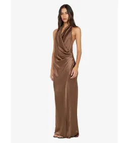 Bec & Bridge Elisia Wrap Maxi Dress in Milk Chocolate Size AU10 for rent on The Volte - image 2