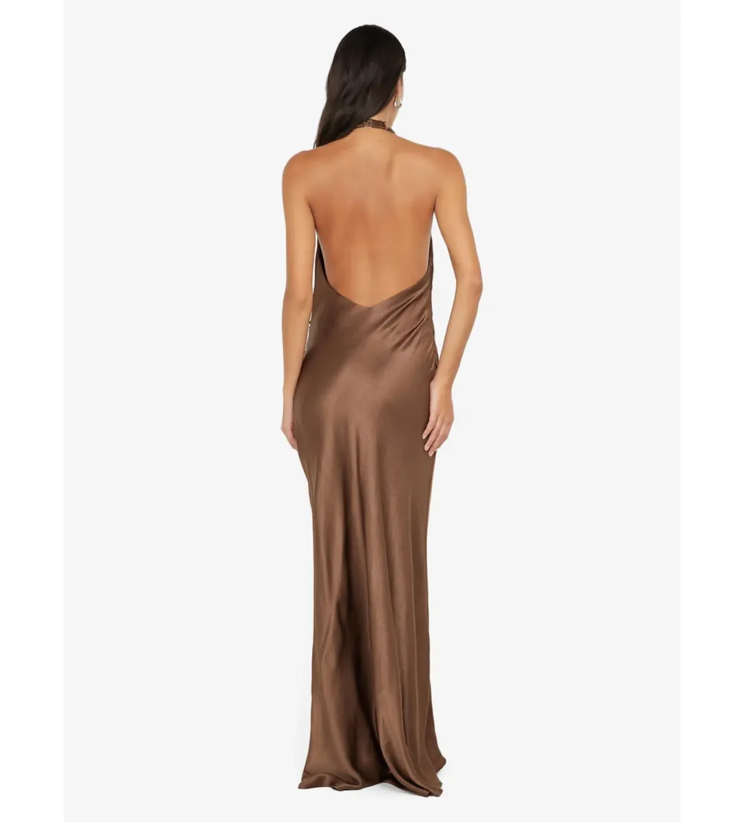 Bec & Bridge Elisia Wrap Maxi Dress in Milk Chocolate Size AU10 for rent on The Volte - main image