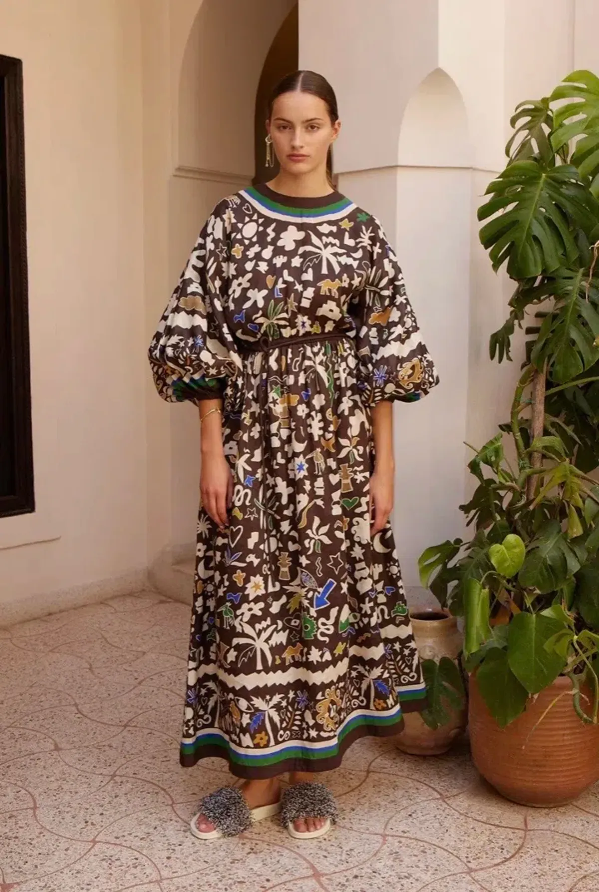 Alemais Maroc Midi Dress Pockets & Slip Size 12 for rent on The Volte - main image